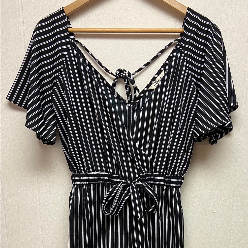 Black and white pants jumpsuit